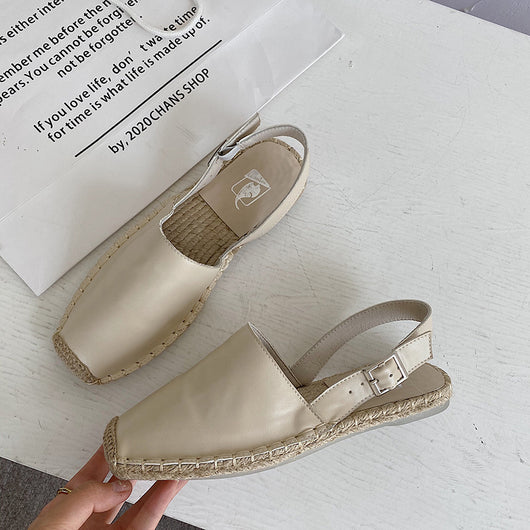 Sandalias Baotou Retro de Cuero Suave para Mujer - Zapatos Cómodos Estilo Pescador - Image 8