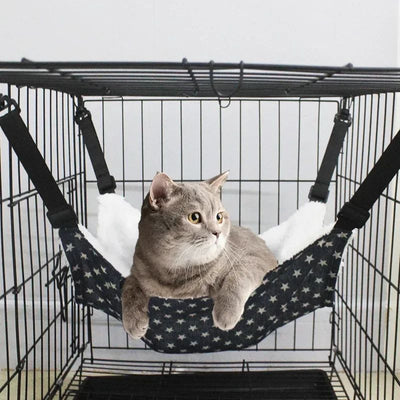 Hamaca Colgante de Algodón para Mascotas Pequeñas - Cama Confortable para Gatos, Hurones y Roedores - Image 8