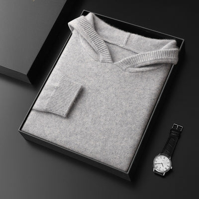 Suéter Hoodie de Cachemira Grueso Holgado para Hombre - Image 8
