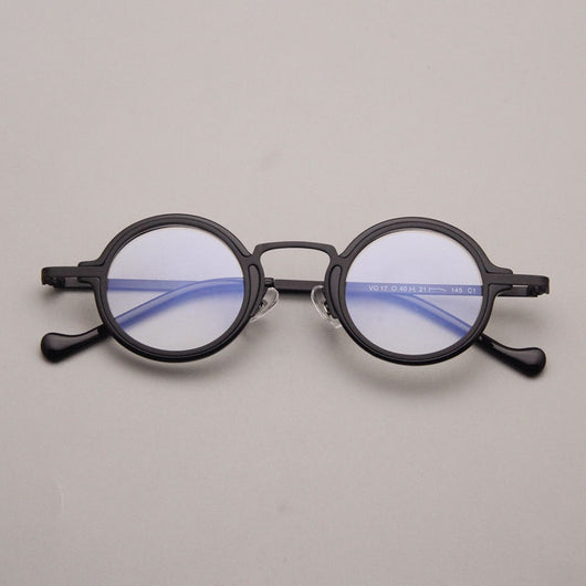 Gafas Retro Marco Redondo Metal para Miopía - Image 3