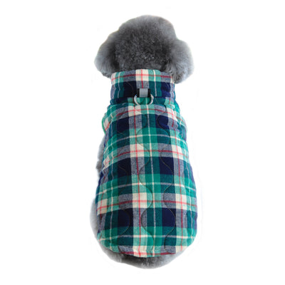 Abrigo Térmico para Perros con Cierre de Cremallera - Chaqueta Acolchada Cuadriculada - Image 5