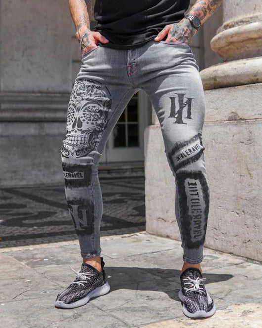 Jeans Slim Fit Rotos con Parches para Hombre - Stretch Tobillero - Image 7