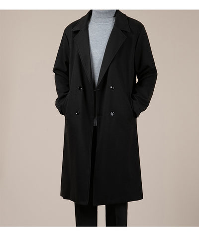 Abrigo de Lana Coreano Largo para Otoño e Invierno - Image 19