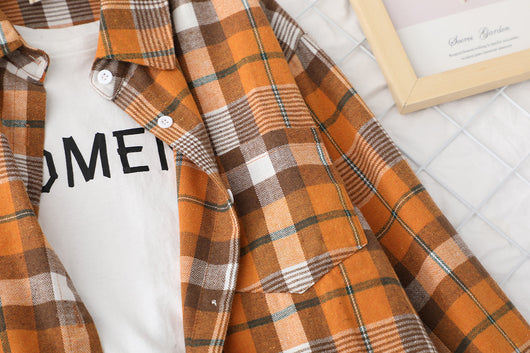 Camisa a Cuadros Casual con Textura Cepillada para Mujer - Image 22