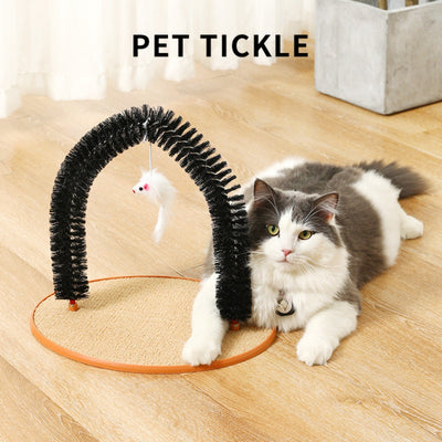 Rascador Interactivo para Gatos con Masajeador de Arco y Juguete Ratón - Image 7