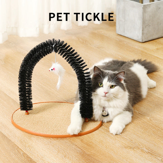 Rascador Interactivo para Gatos con Masajeador de Arco y Juguete Ratón - Image 7