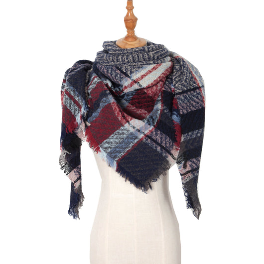 Chal Triangular Escocés para Otoño e Invierno - Amplio y Versátil - Image 54