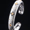 European And American Retro Brushed Bracelet S925 Plateado Plateado open bracelet