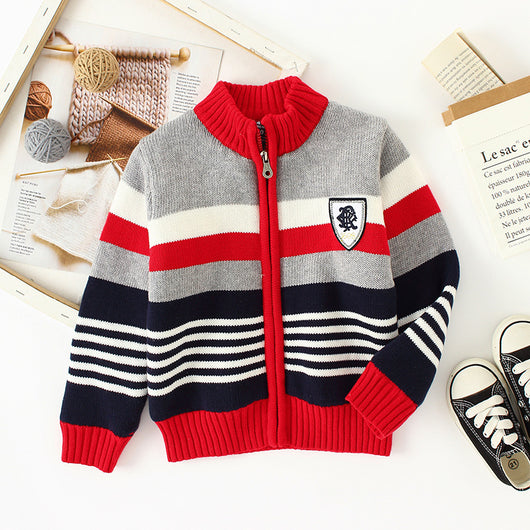 Cardigan de Algodón Puro para Niños - Suéter Tejido Cómodo