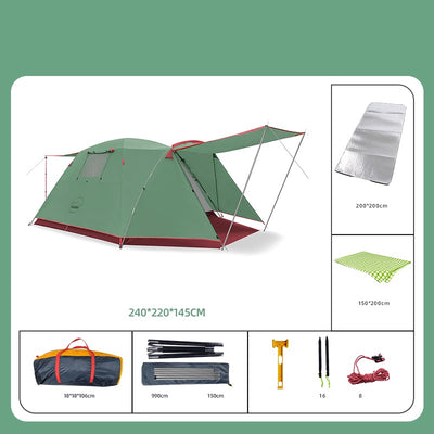 Tienda de Campaña 4 Personas Impermeable y Protección Solar - Camping Resistente - Image 19