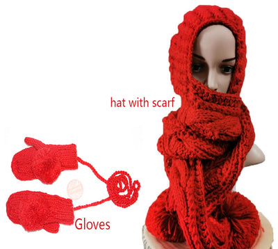 Gorro Tejido Mujer con Bufanda Integrada - Image 2