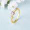 Anillo de Plata Esterlina con Piedra de Luna Natural y Diamantes Calados