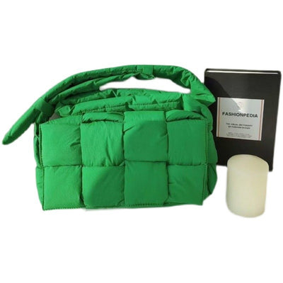 Bolsa Bandolera Acolchada Tejida con Patrón Diamante - Image 11