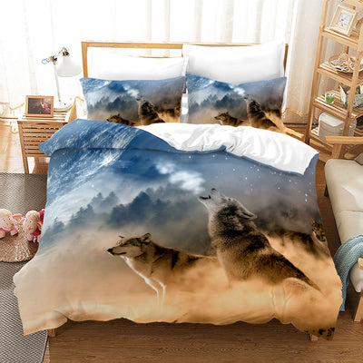 Juego de Cama Lobo Estampado Digital Tres Piezas - Image 14