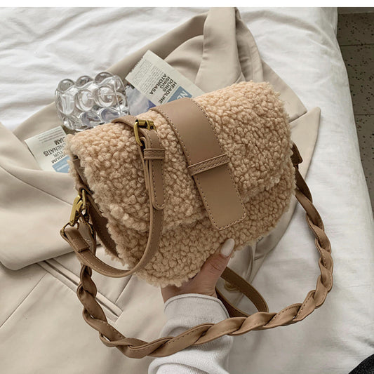 Bolsa Bandolera de Peluche Otoño Invierno - Diseño Minimalista