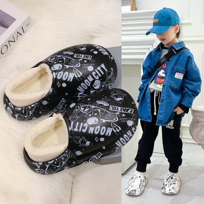 Pantuflas de Invierno para Niños en Algodón - Cálidas, Impermeables y Acogedoras