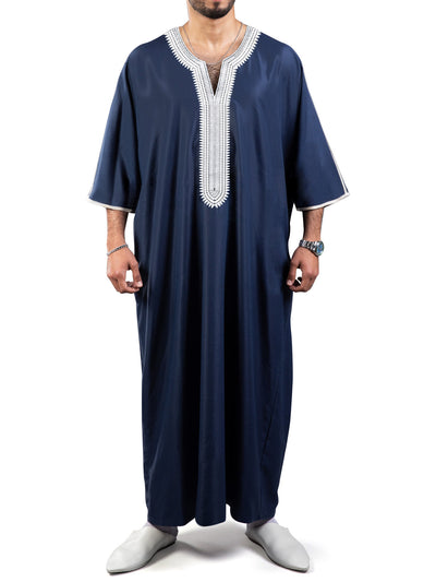 Túnica Marroquí Étnica para Hombre con Estampado Digital 3D - Image 6