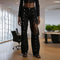 Jeans Talle Alto Irregular con Botones Desmontables