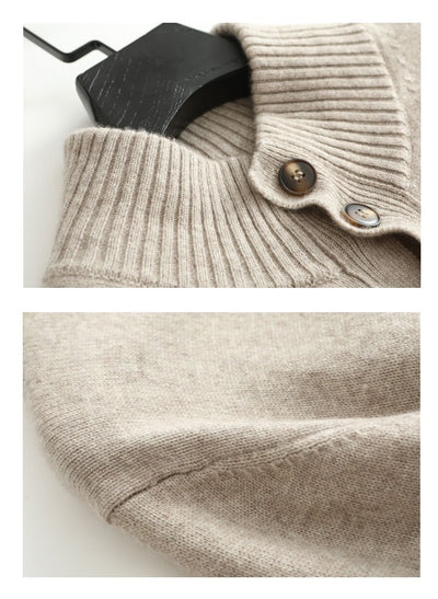 Cardigan de Cashmere Tejido Casual Manga Larga para Hombre - Image 23
