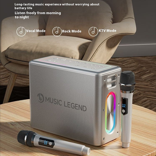 Sistema de Karaoke Bluetooth Portátil con Micrófono y Tarjeta de Sonido - Image 4