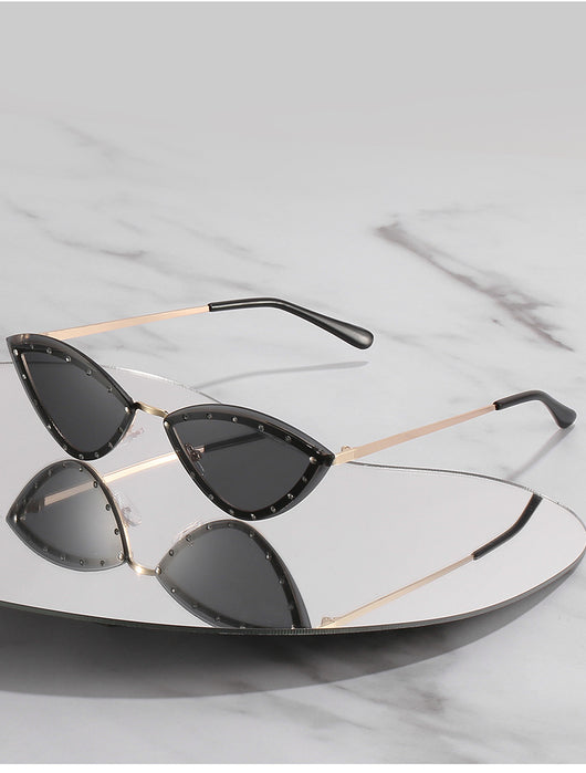Gafas de Sol Cat Eye Triangulares sin Marco para Mujer - Image 16