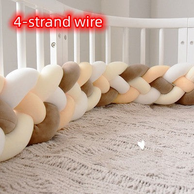 Protectores de Cuna Trenzados Alargados con Almohada Decorativa - Image 53