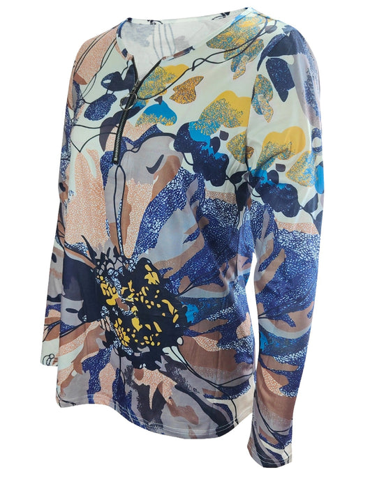 Camiseta Estampada de Manga Larga con Cierre para Mujer - Image 11
