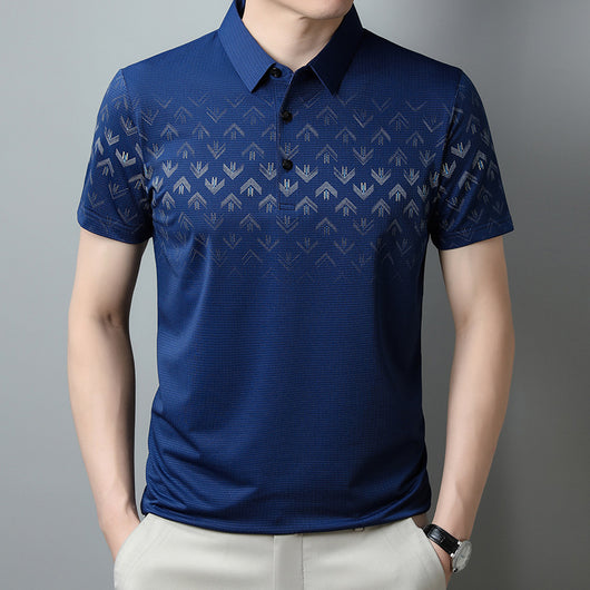 Polo Ejecutivo Ice Silk Manga Corta para Hombre - Secado Rápido y Estilo Business Casual - Image 3