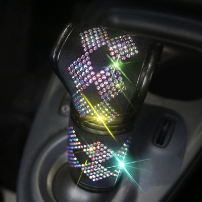 Juego Completo de Accesorios para Auto con Cristales Brillantes - Funda de Volante, Cinturón de Seguridad y Espejo Retrovisor - Image 3