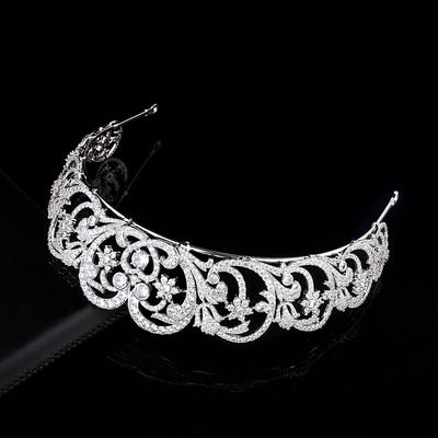 Juego de Joyas Nupcial Corona con Piedras Zircón - Accesorios para Boda - Image 10