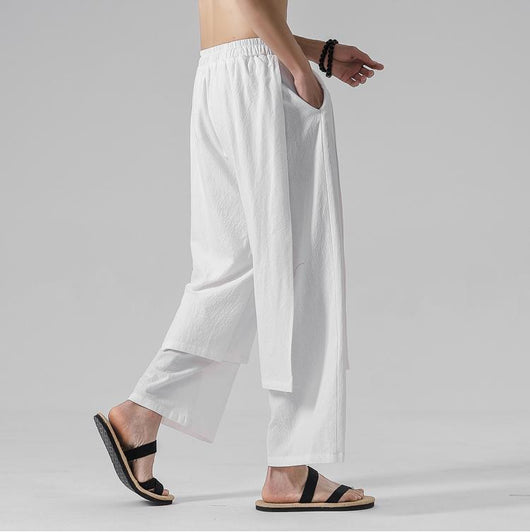 Pantalones Casuales de Algodón y Lino para Verano - Image 7