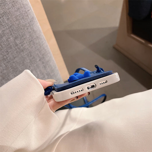 Funda para Teléfono Azul Klein con Soporte de Tarjetas - Image 2