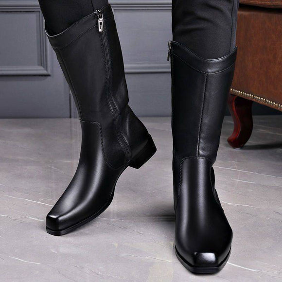 Botas Ejecutivas de Cuero con Punta Afilada para Hombre