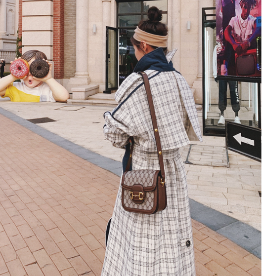 Abrigo Tipo Trench Cuadrille Retro Casual Diosa del Temperamento - Image 12