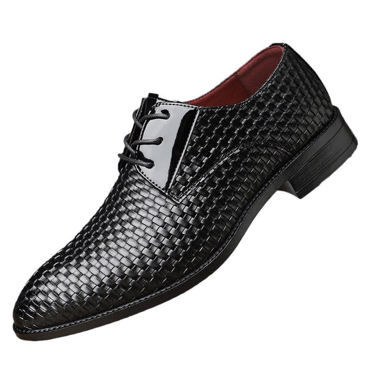 Zapatos Formales de Cuero para Hombre con Punta Afilada y Cordones - Image 4