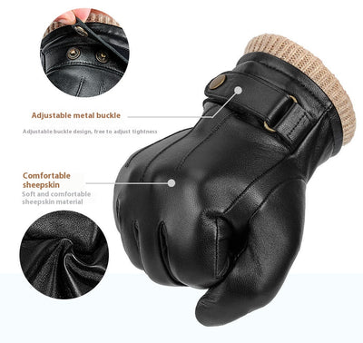 Guantes de Invierno en Piel de Oveja Forrados en Polar, Resistentes al Viento - Image 15
