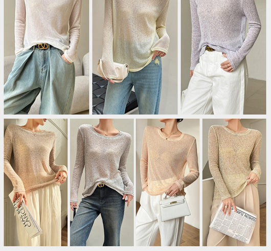Blusa Suelta Tejida de Manga Larga Estilo Idle Premium - Image 15