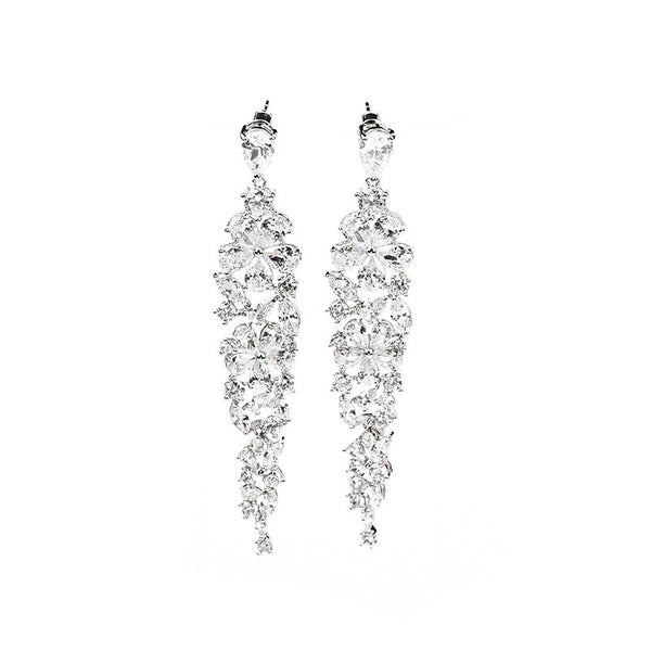 Aretes Largos de Flores con Borlas Elegantes - Image 3