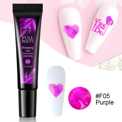 Kit de Adhesivo Fluorescente para Diseño de Uñas con Plantillas de Transferencia - Image 8