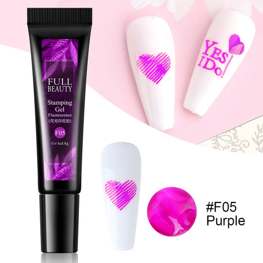Kit de Adhesivo Fluorescente para Diseño de Uñas con Plantillas de Transferencia - Image 8