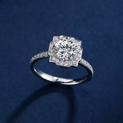 Anillo de Compromiso Clásico con Diamante de 1 Quilate Completamente Engastado - Image 2