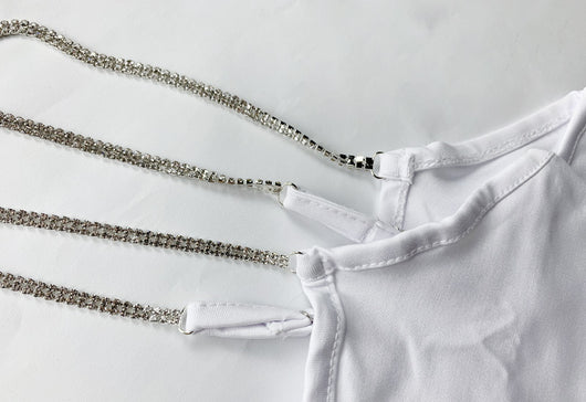 Body Ajustado Cadena Diamante con Halter Sexy - Image 22