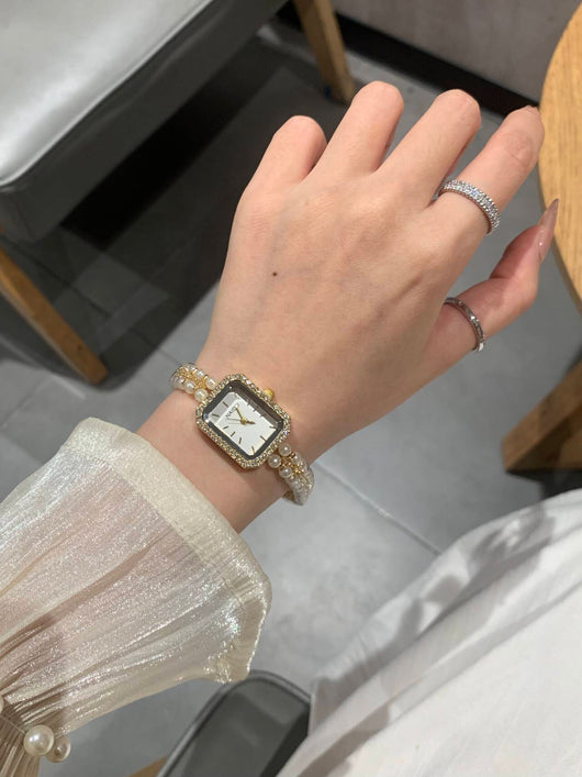 Reloj Pulsera de Perlas para Mujer - Elegancia Atemporal - Image 14