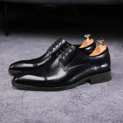 Zapatos de Cuero Casual con Punta Cuadrada 3D