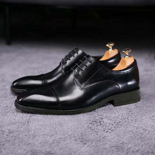 Zapatos de Cuero Casual con Punta Cuadrada 3D