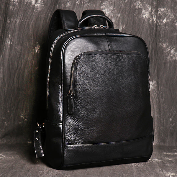 Mochila Ejecutiva Cuero Genuino Crazy Horse - Estilo Retro para Hombre