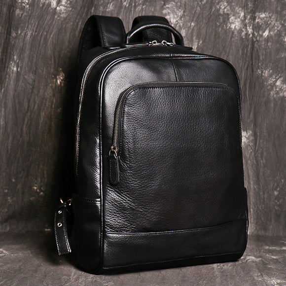 Mochila Ejecutiva Cuero Genuino Crazy Horse - Estilo Retro para Hombre