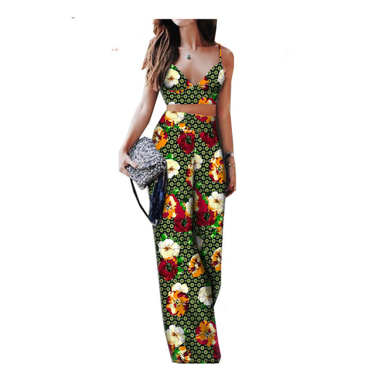 Conjunto de Dos Piezas con Estampado Africano para Mujer - Image 8