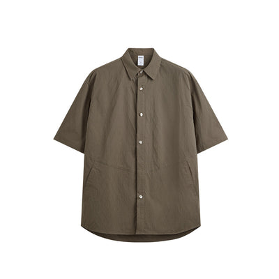 Camisa Estilo Japonés con Textura Jacquard Rombos y Cuadros - Image 7