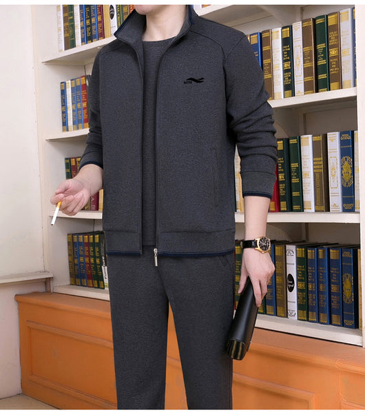 Conjunto Deportivo de Invierno para Hombre con Forro de Terciopelo - Tres Piezas - Image 10